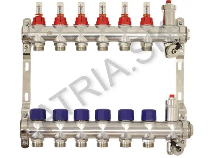 Distribuitor din inox, 6 circuite